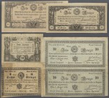 Austria: set of 6 different small size Kreuzer notes containing 6 Kreuzer 1849 P. A92A (F-), 10 Kreuzer 1849 P. A92B (2 notes uncut ! in condition F+)...