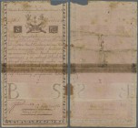 Poland: 5 Zlotych 1794, P.A1a in well worn condition with missing part at upper right, tpaed on back. Condition: VG