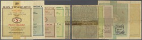 Poland: set with 5 foreign exchange certificates Poland 1960, Bon Towarowy 0,01, 0,05, 0,10, 1 and 5 Dollars, P.FX1, 3, 12, 15, 16 in used condition w...