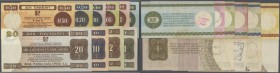 Poland: Bon Towarowy set with 10 foreign exchange certificates 1 Cent - 20 Dolarow 1979, P.FX34-44 in nice used condition, 20 Dolarow in XF. Condition...