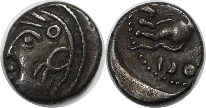 Keltische Münzen. GALLIA. SEQUANI. Quinar ca. 1. Jhdt. v. Chr, Silber. 1.9 g. 12...