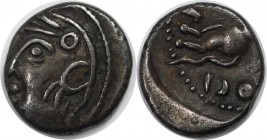 Keltische Münzen. GALLIA. SEQUANI. Quinar ca. 1. Jhdt. v. Chr, Silber. 1.9 g. 12.1 mm. vgl. Castelin S.82 № 755ff. Sehr schön