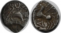 Keltische Münzen. GALLIA. Aedui. Quinar ca. 2./1. Jhdt. v.Chr, Kaletedou-Typ. Silber. 1.86 g. 14.0 mm. Castelin S.73 № 6825f. Sehr schön