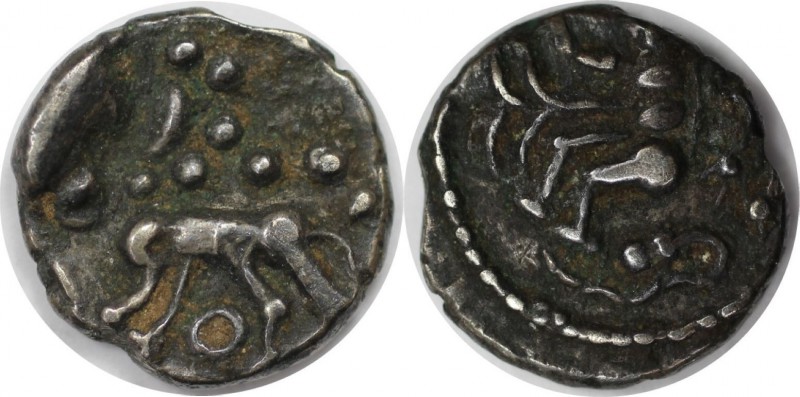 Keltische Münzen, GERMANIA. UBIER. Quinar 60-45 v.Chr, Marburger Typus. Silber. ...