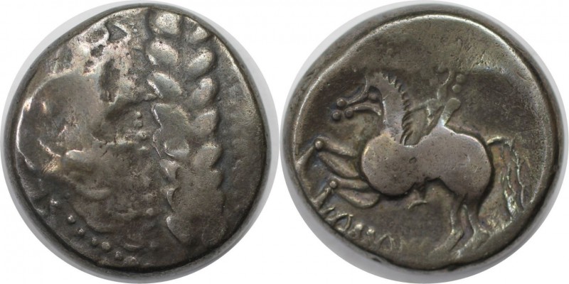 Keltische Münzen, NORICUM. Tetradrachme ca. 2./1. Jhdt v. Chr, Silber. 10.38 g. ...