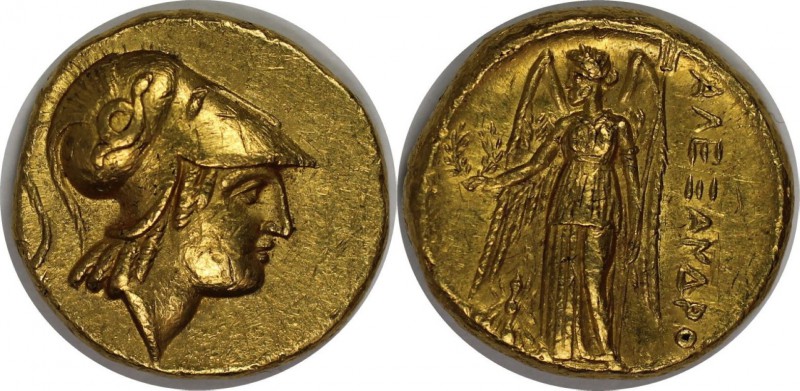 Griechische Münzen, MACEDONIA. Alexander III. der Große, 336-323 v.Chr. AV-State...