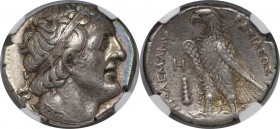 Griechische Münzen, AEGYPTUS. Ptolemaios II (285/4-246 v. Chr). AR Tetradrachme (14,16 g). Reifen, datiert RY 8 (276/5 v. Chr.). Diademed Kopf des Pto...