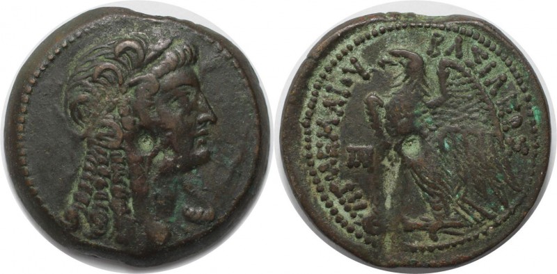Griechische Münzen, AEGYPTUS. Ptolemäus V Epiphanes (204-180 v.Chr ), Æ 28 mm, I...