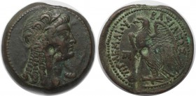 Griechische Münzen, AEGYPTUS. Ptolemäus V Epiphanes (204-180 v.Chr ), Æ 28 mm, Isis / Eagle-Typen, Svoronos 1234. Bronze. Aus der Sammlung des Roman V...