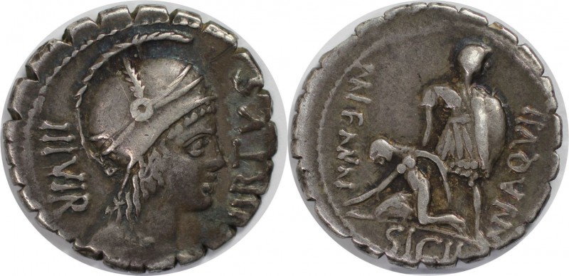 Römische Münzen, MÜNZEN DER RÖMISCHEN REPUBLIK. Später-Denarius-Münzen (ca. 154-...
