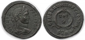 Römische Münzen, MÜNZEN DER RÖMISCHEN KAISERZEIT. Crispus, Caesar 317 - 326 n. Chr. Follis Treveris (Trier) 323-324 n. Chr., IVLCRISPVSNOBS // VOT / X...