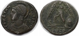 Römische Münzen, MÜNZEN DER RÖMISCHEN KAISERZEIT. Constantinopolis. Follis (Sisca) 330-335 n. Chr., Rs: BSIS. RIC 224, C21. Sehr schön-vorzüglich...