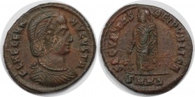 Römische Münzen, MÜNZEN DER RÖMISCHEN KAISERZEIT. Helena (Mutter Constantins) 335-338 n. Chr. Red Follis (Nicomedia), 18 mm. Vs: FL HELENA AVGVSTA, di...