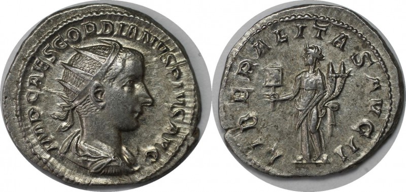 Römische Münzen, MÜNZEN DER RÖMISCHEN KAISERZEIT. ROM. GORDIANUS III. Antoninian...