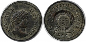 Römische Münzen, MÜNZEN DER RÖMISCHEN KAISERZEIT. Crispus, Caesar 317 - 326 n. Chr. Follis (Lugdunum) 1.Offizin. Vs: IVLCRIS PVSNOBS Rs: VOT/X in Kran...