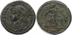 Römische Münzen, MÜNZEN DER RÖMISCHEN KAISERZEIT. Constantin d. Gr. 306 - 337 n. Chr. Red Follis (Trier) 330-335 n. Chr., Vs: CONSTANTINOPOLIS Rs: TR....