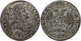 RDR – Habsburg – Österreich, RÖMISCH-DEUTSCHES REICH. Leopold I (1657-1705). Groschen / 3 Kreuzer 1693, Kuttenberg. Fast Vorzüglich
