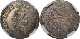 RDR – Habsburg – Österreich. Römisch Deutsches Reich. Ferdinand III. (1637 - 1657). 3 Kreuzer 1643, Silber. KM 835. NGC MS-64