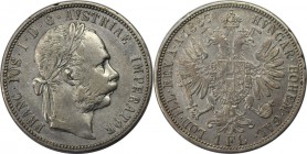 RDR – Habsburg – Österreich, RÖMISCH-DEUTSCHES REICH. Franz Joseph I. 1 Florin (Gulden) 1887. Silber. J.342. Sehr schön-vorzüglich