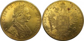RDR – Habsburg – Österreich, KAISERREICH ÖSTERREICH. Franz Joseph (1848-1916). 4 Dukaten 1890, Wien, Gold. Fr: 487, Herinek: 45, Jaeger 345. Schön-seh...