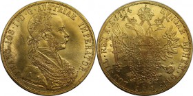 RDR – Habsburg – Österreich, KAISERREICH ÖSTERREICH. Franz Joseph (1848-1916). 4 Dukaten 1904, Wien, Gold. Fr: 487, Herinek: 59, Jaeger 345. Schön-seh...