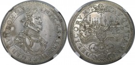 Altdeutsche Münzen und Medaillen, AUGSBURG. 1/2 Taler 1640 mit Titel Ferdinand III. Silber. Forster 281. NGC AU-58. Prachtexemrlar. Min. Justiert. Sel...