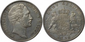 Altdeutsche Münzen und Medaillen, BAYERN / BAVARIA. Maximilian II. Joseph (1848-1864). Doppelgulden 1850, Silber. Jaeger 83. Thun 90. AKS 150. Vorzügl...