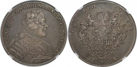 Altdeutsche Münzen und Medaillen, HOHENLOHE-KIRCHBERG. Karl August (1737-1767). Taler 1738 W//N, Nurnberg mint. Silber. KM 6, Dav. 2358. NGC VF-35. Ka...