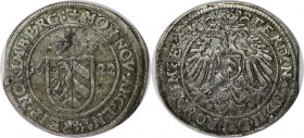 Altdeutsche Münzen und Medaillen, NÜRNBERG. Ferdinand II. 15 Kreuzer ( 1/8 Taler) 1622, Silber. KM 60. Sehr schön