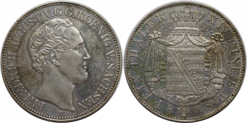 Altdeutsche Münzen und Medaillen, SACHSEN. Friedrich August II. (1836 - 1854). T...
