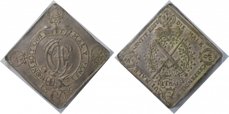Altdeutsche Münzen und Medaillen, SACHSEN - ALBERTINE. Johann Georg IV. Klippe T...