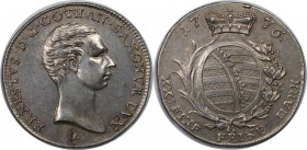 Altdeutsche Münzen und Medaillen, Sachsen-Gotha. Ernst II. Ludwig (1772-1804). 1/2 Konventionstaler 1776, Gotha, Silber. Slg. Mers.3281. Vorzüglich, K...