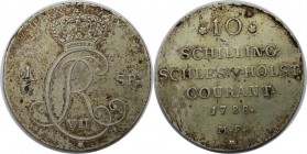 Altdeutsche Münzen und Medaillen, SCHLESWIG - HOLSTEIN. KÖNIGLICH DÄNISCHER ANTEIL. Christian VII (1766-1808). 1/6 Speciestaler (10 Schilling) 1788, P...