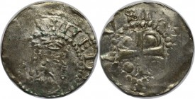 Altdeutsche Münzen und Medaillen, WORMS, KÖNIGLICHE MÜNZSTÄTTE. Heinrich III., 1039-1056. Denar, Gekrönter, bärtiger Kopf v. v. // Kreuz, eine Kugel i...