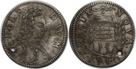 Altdeutsche Münzen und Medaillen, WÜRTTEMBERG - MÖMPELGARD. Leopold Eberhard (1699 - 1723). 3 Kreuzer 1710, Silber. 1.67g. KM 29. Sehr schön. Loch