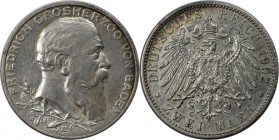 Deutsche Münzen und Medaillen ab 1871, REICHSSILBERMÜNZEN, Baden, Friedrich I (1852-1907). 2 Mark 1902 G, Silber. Jaeger 30. Vorzüglich