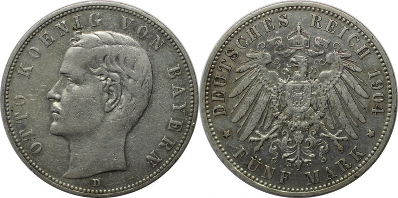 Deutsche Münzen und Medaillen ab 1871, REICHSSILBERMÜNZEN, Bayern, Otto (1886-19...