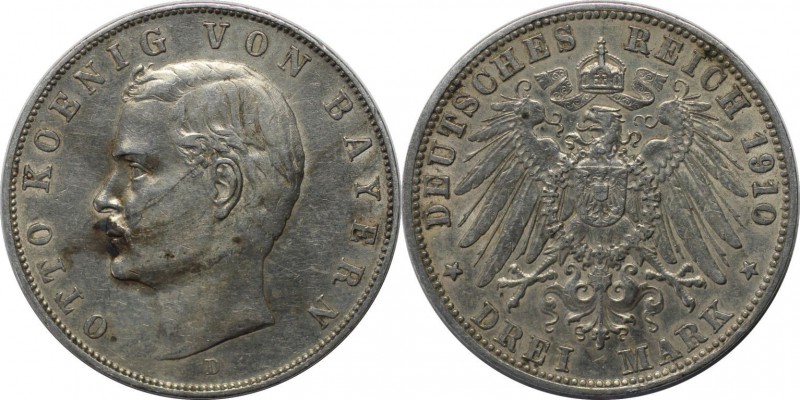 Deutsche Münzen und Medaillen ab 1871, REICHSSILBERMÜNZEN, Bayern, Otto (1886-19...