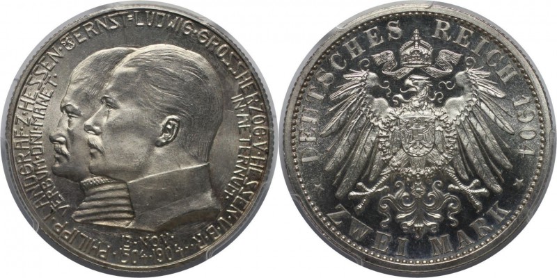 Deutsche Münzen und Medaillen ab 1871, REICHSSILBERMÜNZEN, Hessen (-Darmstadt), ...