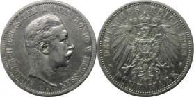 Deutsche Münzen und Medaillen ab 1871, REICHSSILBERMÜNZEN, Preußen, Wilhelm II (1888-1918). 5 Mark 1902 A, Silber. Jaeger 104. Sehr schön
