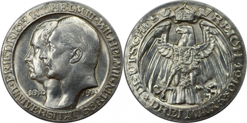 Deutsche Münzen und Medaillen ab 1871. REICHSSILBERMÜNZEN. Preußen. Wilhelm II (...