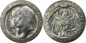 Deutsche Münzen und Medaillen ab 1871. REICHSSILBERMÜNZEN. Preußen. Wilhelm II (1888-1918). 3 Mark 1910 A, Silber. Jaeger 107. Vorzüglich