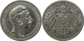Deutsche Münzen und Medaillen ab 1871, REICHSSILBERMÜNZEN, Preußen, Wilhelm II (1888-1918). 3 Mark 1910 A, Silber. Jaeger 103. Vorzüglich