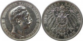 Deutsche Münzen und Medaillen ab 1871, REICHSSILBERMÜNZEN, Preußen, Wilhelm II (1888-1918). 3 Mark 1912 A, Silber. Jaeger 103. Vorzüglich