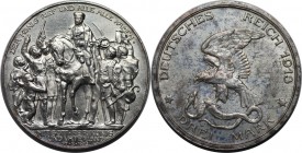 Deutsche Münzen und Medaillen ab 1871, REICHSSILBERMÜNZEN, Preußen, Wilhelm II (1888-1918). 3 Mark 1913 A, Silber. Jaeger 110. Vorzüglich-stempelglanz...