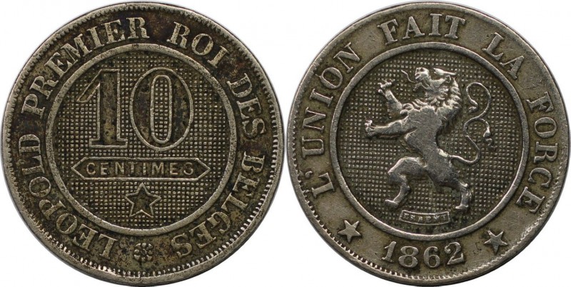 Europäische Münzen und Medaillen, Belgien / Belgium. Leopold I (1830-1865). 10 C...
