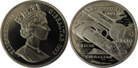 Europäische Münzen und Medaillen, Gibraltar. Eurotunnel. 2.8 Ecus 1993, Kupfer-Nickel. KM #478. Stempelglanz