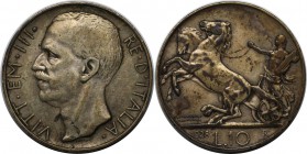 Europäische Münzen und Medaillen, Italien / Italy. Victor Emanuel III. 10 Lire 1928 R, Silber. Sehr schön
