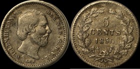 Europäische Münzen und Medaillen, Niederlande / Netherlands. 5 Cents 1850, Silber. Sehr Schön