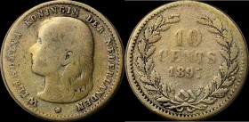 Europäische Münzen und Medaillen, Niederlande / Netherlands. 10 Cents 1897, Silber. Schön